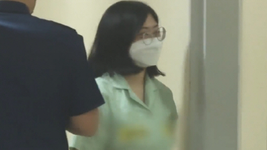 수감 중인 정유정. TV 조선 보도 화면 캡처