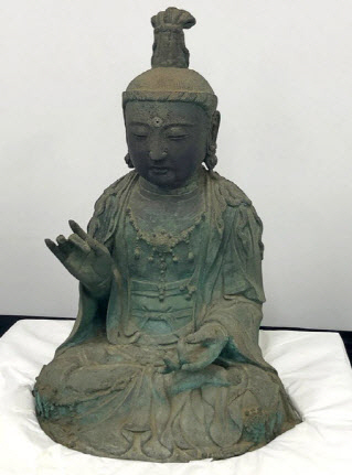 금동관음보살좌상. 연합뉴스