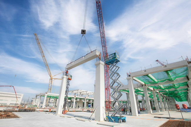 삼성바이오로직스 5공장 공사 현장.   각 사 제공