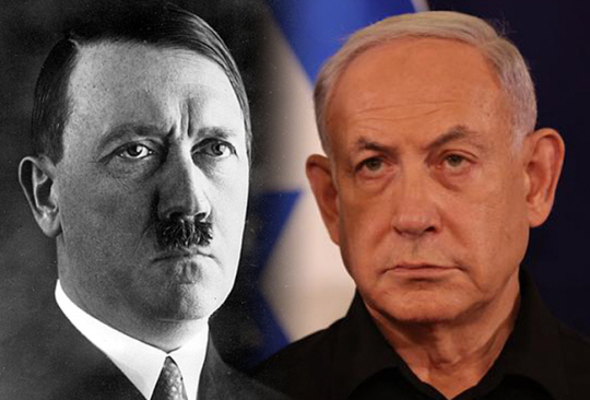 히틀러(왼쪽)과 네타냐후. 뉴시스 연합뉴스