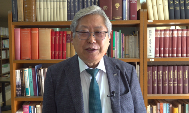 세계한글작가대회 대회장인 김용재 국제펜한국본부 이사장은 “한글문학이 세계로 더 퍼져나가는 데 기여하는 대회로 만들 것”이라고 했다.  펜한국본부 제공