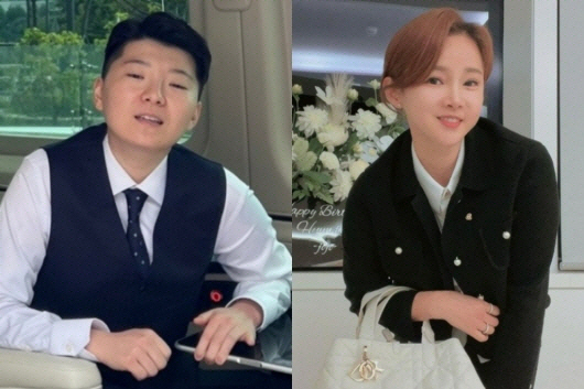 남현희 전 펜싱 국가대표 선수(오른쪽)와 그의 결혼 상대였던 전청조(왼쪽).