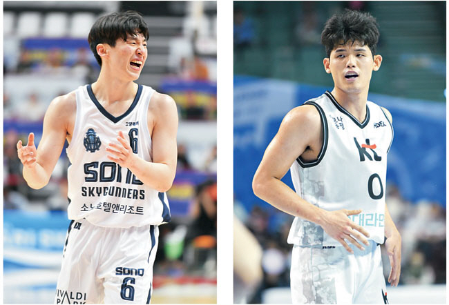 소노 이정현(왼쪽)과 kt 하윤기.