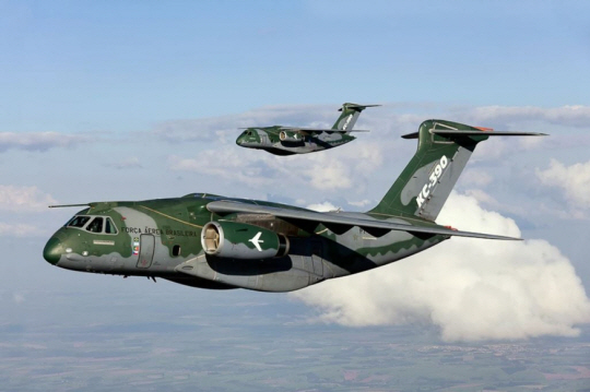 브라질 엠브라에르의 군용 수송기 KC-390. 엠브라에르 제공