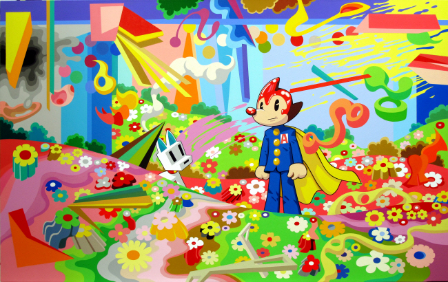 이동기, ‘꽃밭’, 2010, 캔버스에 아크릴릭, 100×160㎝. 서울시립미술관 제공