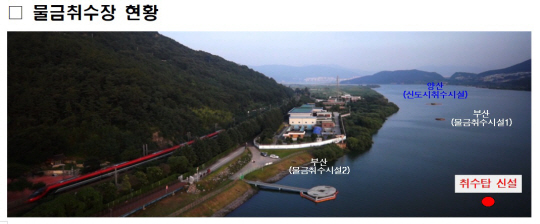 물금 취수장 모습. 부산시 제공