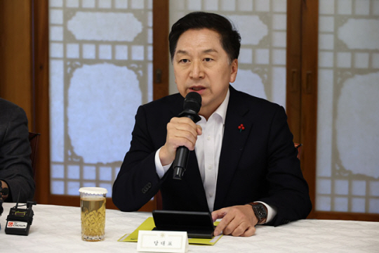 김기현 국민의힘 대표가 3일 오후 서울 종로구 삼청동 총리 공관에서 열린 고위 당·정·대 협의회에서 발언하고 있다. 연합뉴스