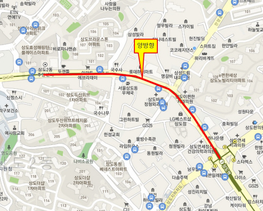 서울 동작구 공중선 지중화사업 상도로 1단계 구간 위치도. 동작구청 제공