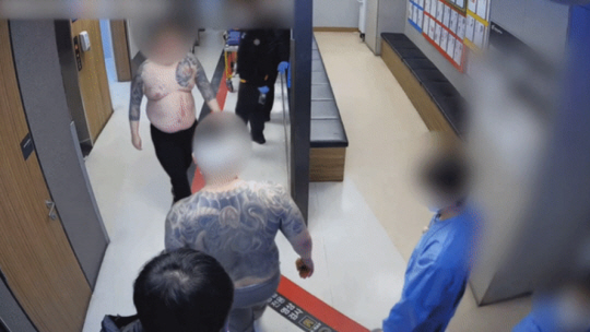 지난 3월 서울 모 병원에서 난동을 피운 20대 MZ조폭. 서울경찰청 제공
