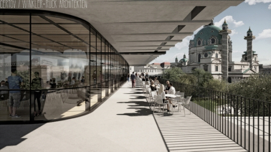 비엔나 박물관 테라스 전경 Certov Winkler_Ruck Architekten·비엔나관광청 제공