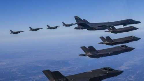 지난 2월 북한 ICBM에 대응한 한미연합공중훈련. 합동참모본부 제공