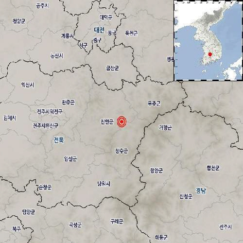 지진 지형도. 연합뉴스