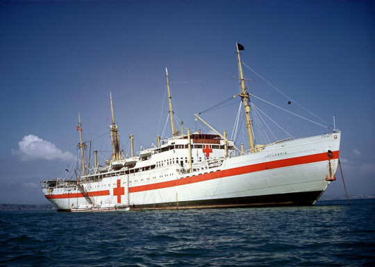 6·25전쟁 당시 덴마크가 파견한 병원선 유틀란디아호. 주한덴마크대사관 제공