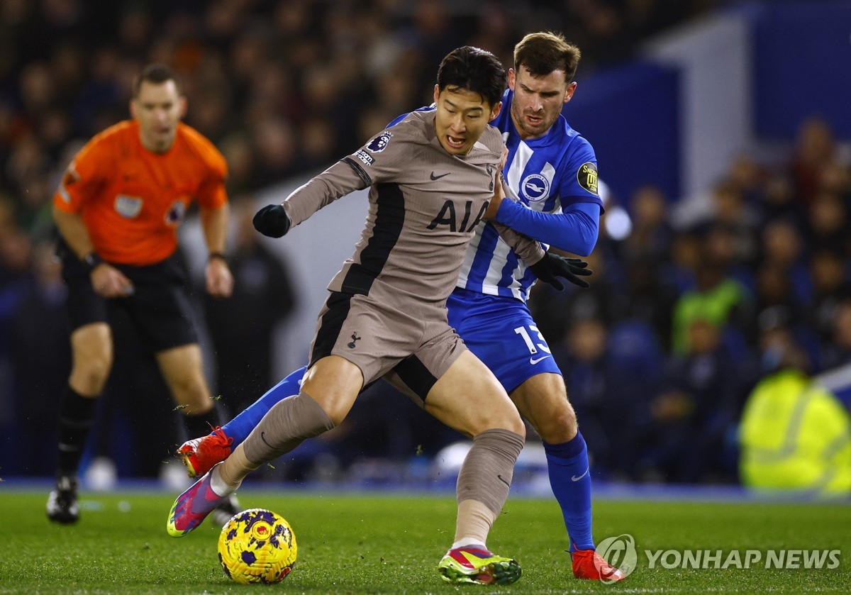 브라이턴과의 경기에 출전한 손흥민[로이터=연합뉴스]