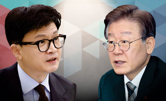 동훈(왼쪽) 국민의힘 비상대책위원장과 이재명 더불어민주당 대표. 문화일보 그래픽