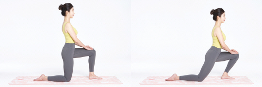 장요근 이완 스트레칭. 자생한방병원 제공