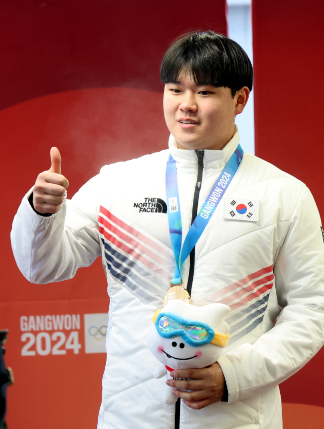 봅슬레이 모노봅(1인승)에서 금메달을 따낸 소재환. 연합뉴스