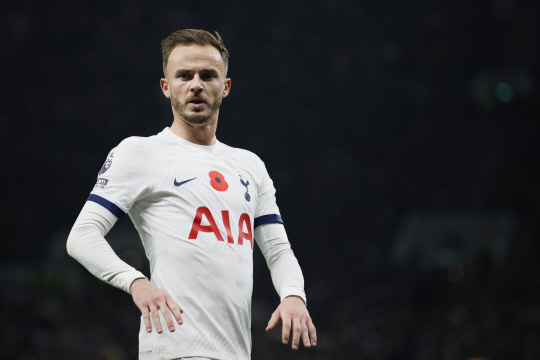 토트넘 홋스퍼의 제임스 매디슨. AP뉴시스