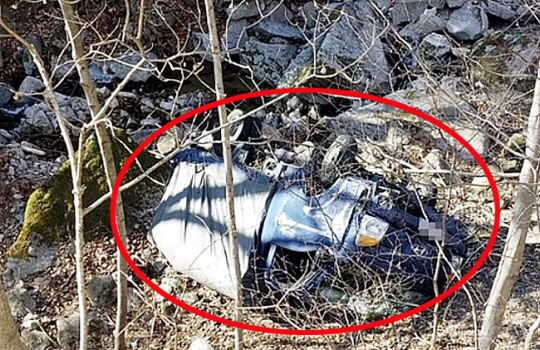 1t 트럭 추락 현장 경산경찰서 제공