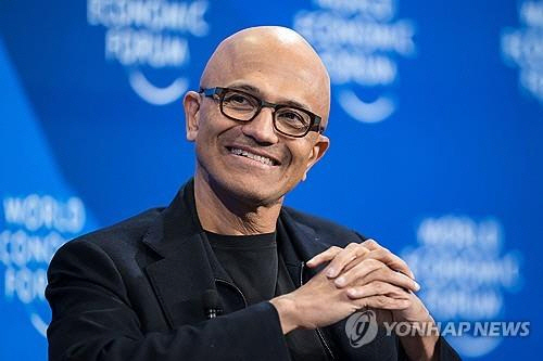 MS 최고경영자 사티아 나델라AFP연합뉴스