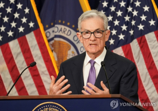 제롬 파월 미국 연방준비제도(Fed·연준) 의장이 지난해 12월 13일(현지시간) 워싱턴DC에서 연방공개시장위원회(FOMC) 정례회의를 마친 뒤 기자회견을 하고 있다.로이터연합뉴스
