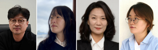 백가흠(왼쪽부터), 최진영, 이경란, 김혜진 작가.