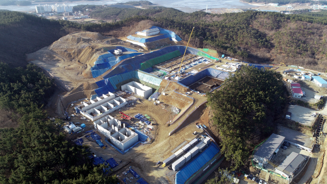 충남 서산시 대산읍 대죽리 대산임해산업지역 해수담수화 사업 공사현장 전경. GS건설 제공