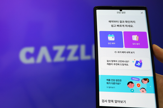 캐즐 기업건강검진 서비스 화면. 롯데헬스케어 제공