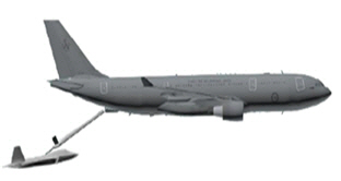 공중급유기를 통한 KF-21 공중급유 개념도. 방위사업청 제공