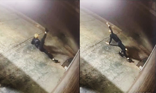 호주에서 빵집을 털기 전 요가를 하며 몸을 푸는 도둑의 모습이 촬영됐다. 빵집 측이 소셜미디어(SNS)에 공개한 영상은 큰 화제가 됐다. 뉴시스(@phillippasbakery 캡처)