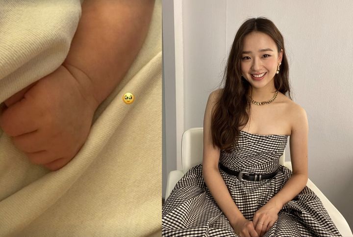 전 리듬체조선수 손연재(오른쪽)가 아들과의 일상을 공개했다. [뉴시스]