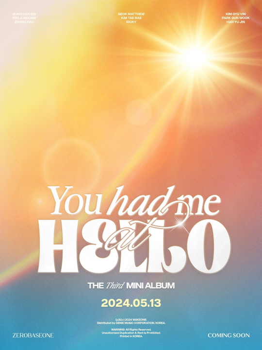 ZEROBASEONE_미니 3집 _You had me at HELLO