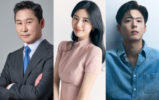 신동엽, 수지, 박보검(왼쪽부터)
