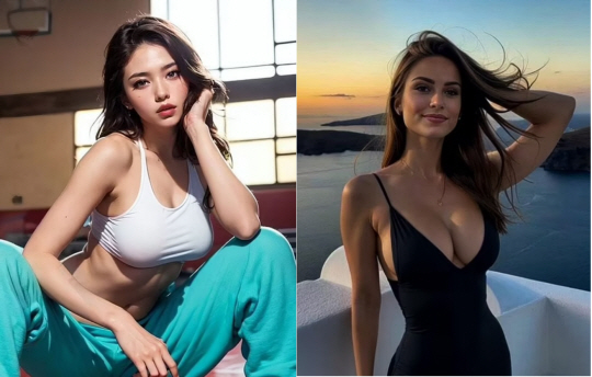 AI가 생성한 여성들의 이미지. 데일리메일 캡처