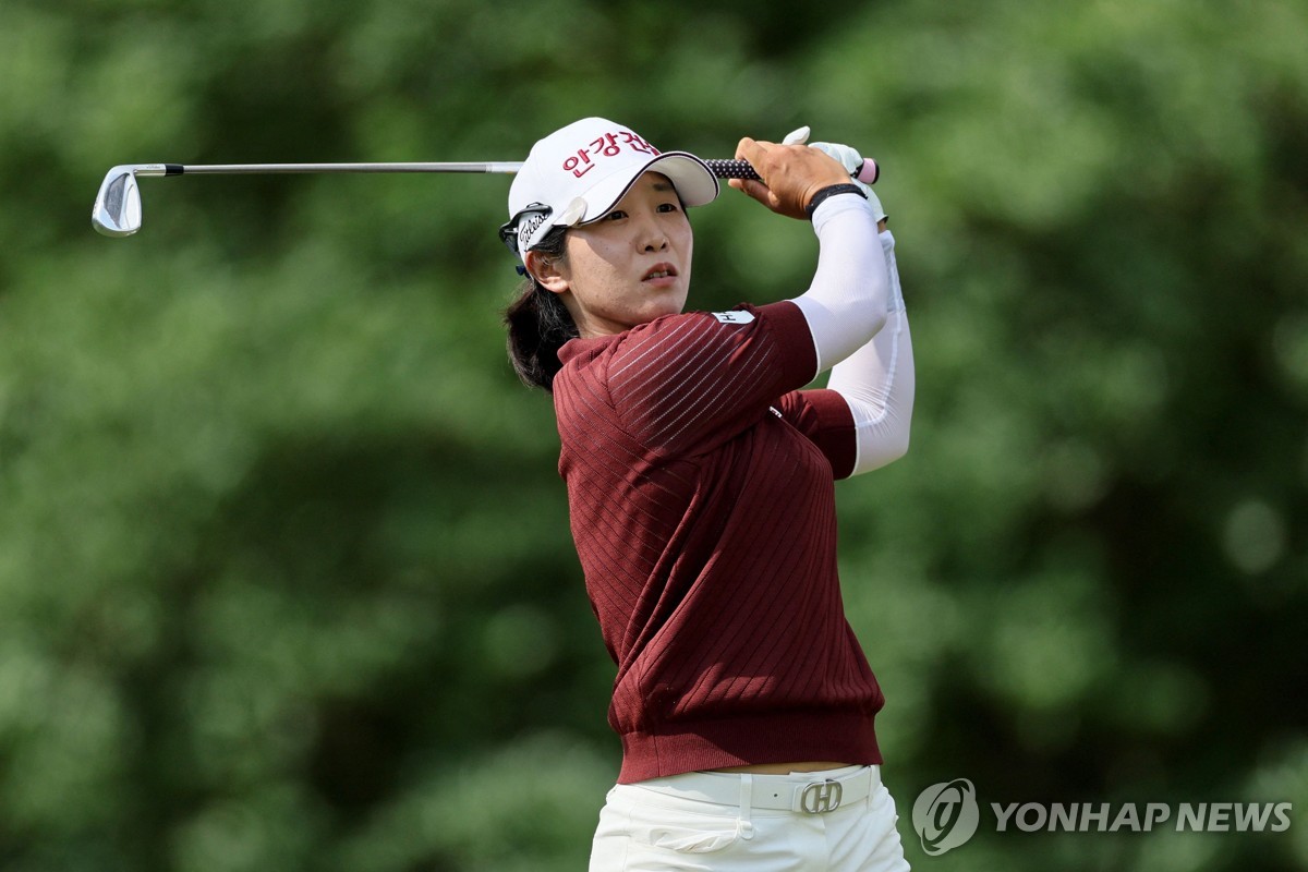 임진희의 1라운드 경기 모습.[AFP=연합뉴스]