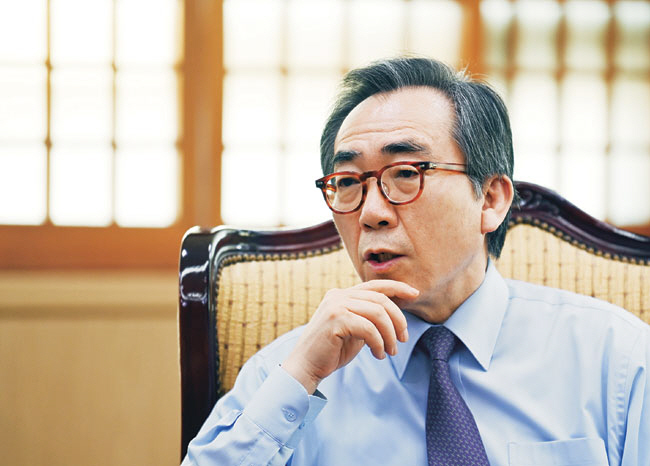 조태열 외교부 장관이 지난 4월 12일 서울 종로구 정부서울청사에서 문화일보와 만나 한미동맹과 한중관계 등 한국의 주요 외교 현안에 대한 견해를 밝히고 있다. 박윤슬 기자