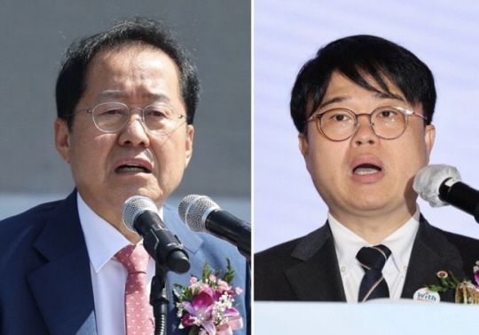 홍준표 대구시장(왼쪽), 임현택 의협 회장(오른쪽). 사진 연합뉴스.