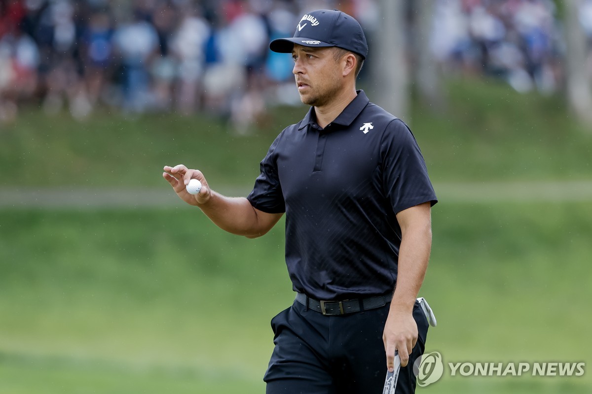 잰더 쇼플리의 2라운드 경기 모습 [EPA=연합뉴스]