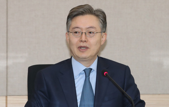 지난해 3월 서울 종로구 외교부 청사에서 기자간담회를 하는 황준국 주유엔대사. 뉴시스