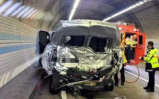 사고 피해차량. 연합뉴스