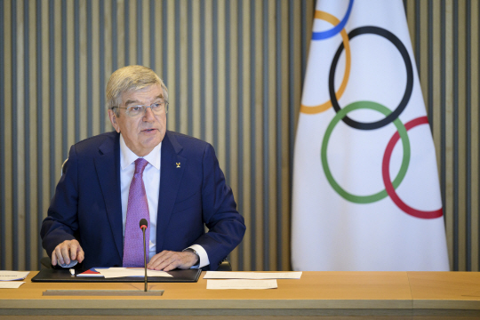토마스 바흐 IOC 위원장. AP뉴시스