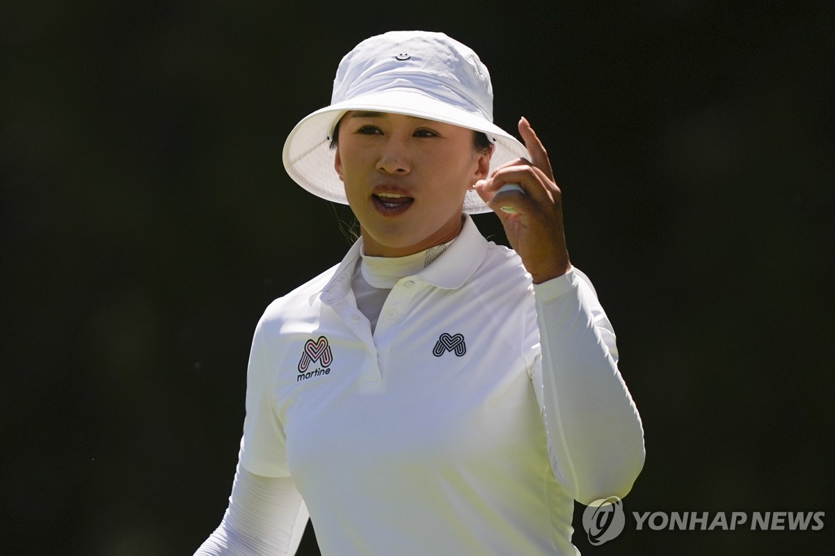 1라운드 9번 홀 마친 뒤 양희영의 모습[AP=연합뉴스]