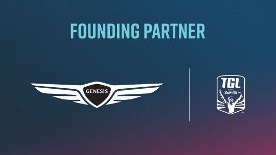 제네시스가 스포츠 벤처회사 ‘투머로우 스포츠’와 파트너십을 체결하고, 스크린 골프 리그 ‘TGL’을 공식 후원한다. 제네시스 제공.
