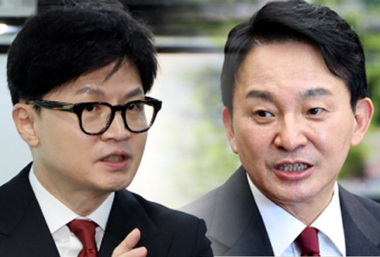 한동훈(왼쪽) 전 국민의힘 비상대책위원장과 원희룡 전 국토교통부 장관. 연합뉴스