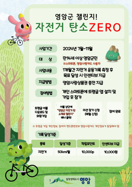 영암군 탄소제로 챌린지. 영암군청 제공