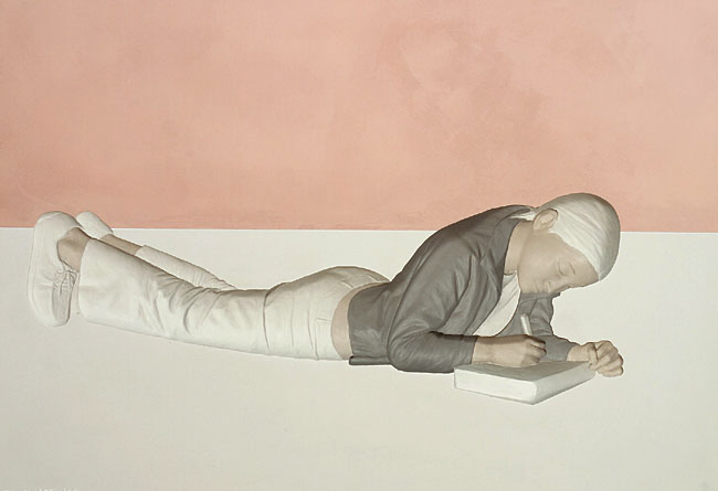 이용덕의 ‘writing’, 127×90×12㎝, 합성수지, 2004.