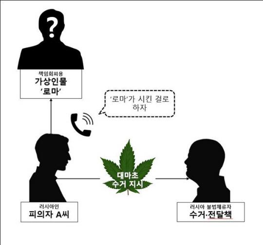 국내 러시아 마약 밀수 사건 개요도. 부산본부세관 제공