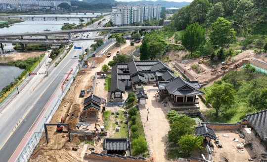 복원 중인 경북 안동시 ‘독립운동의 산실‘임청각. 안동시청 제공