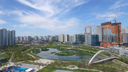 쾌적한 주거환경을 자랑하는 경기 하남시 미사강변도시 전경. 하남시청 홈페이지 캡처