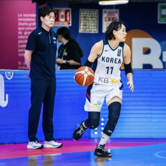 여자농구 대표팀의 슈터 강이슬. FIBA 제공